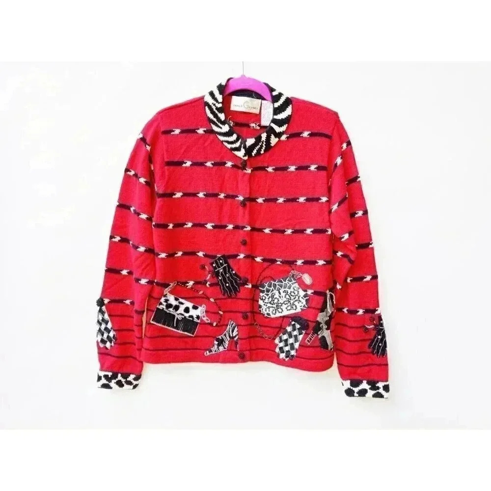 Jane's Closet Embellished Cardigan Sweaters Sz Small